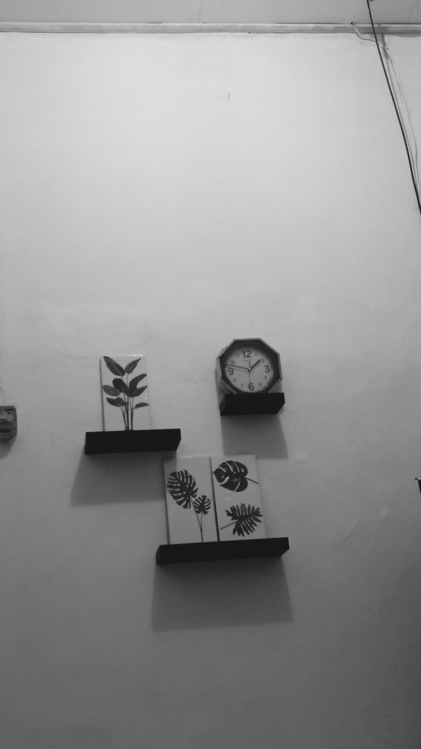Media Hiasan Dinding Poster Kayu Leaf Dekorasi Rumah 15x30 Lf 22