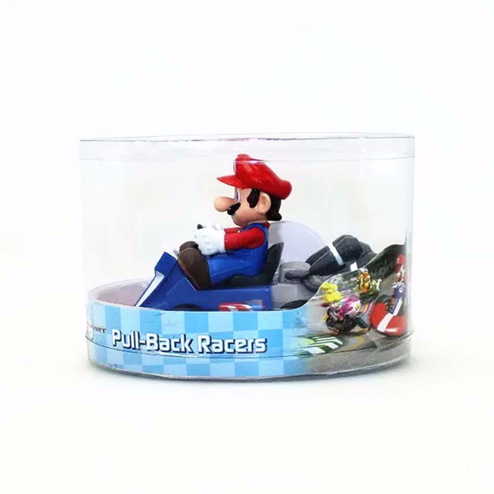 Rebuy Super Mario Anime Kart Pull Back Cars Mainan Action Figure Kreatif Luigi Jamur Model Monyet PVC Monkey Dragon Kart