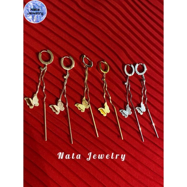 Anting Titanium Kupu-Kupu/Terbaru