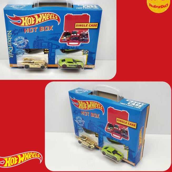Hot Wheels Paket Carry Case Koper Kotak Box Original Mattel Hotwheels - Merah W4F0