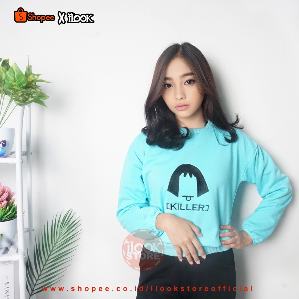 ilook | Sweater Oblong Killer Crewneck | Sweater Killer | Sweater Bahan Fleece