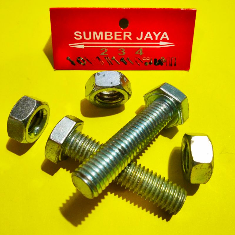 MUR BAUT M12 x 50 PUTIH / BMP 12 x 50 TERMURAH