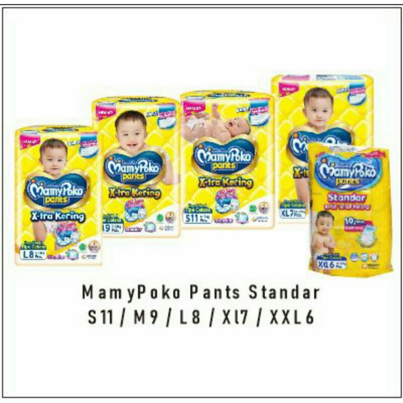 Popok Mamypoko Pants Xtra Kering S11/M9/L8/XL7