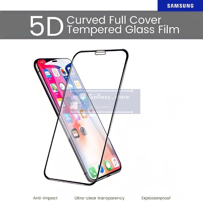 TG TEMPERED GLASS SAMSUNG FULL 5D / ANTI GORES / PELINDUNG LAYAR 5D FULL ALL TYPE SAMSUNG a33 a53 a73 5G A04 A04S a14 4G a54 a34