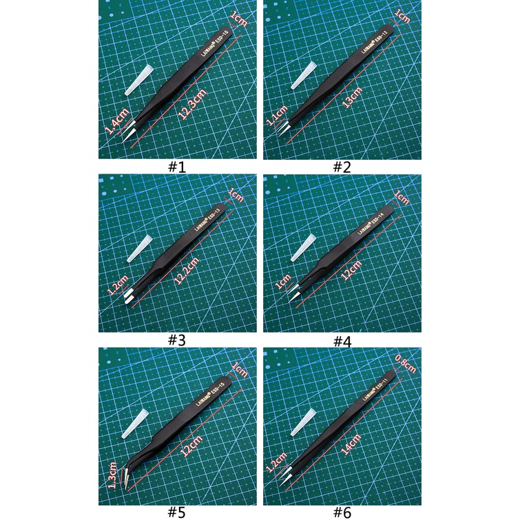 Black Elbow/Pointed Tweezers Sticker Tool DIY Student Handmade Clip