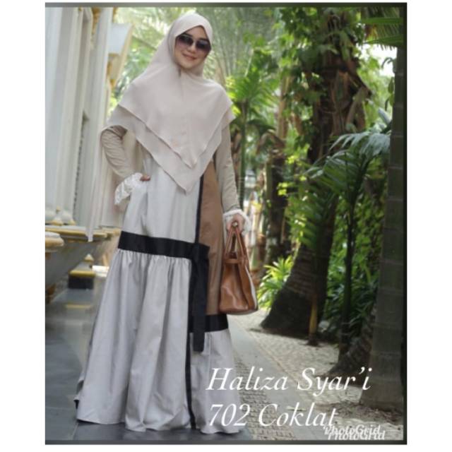 Haliza syar'i 702 coklat ORIGINAL by Haliza syar'i