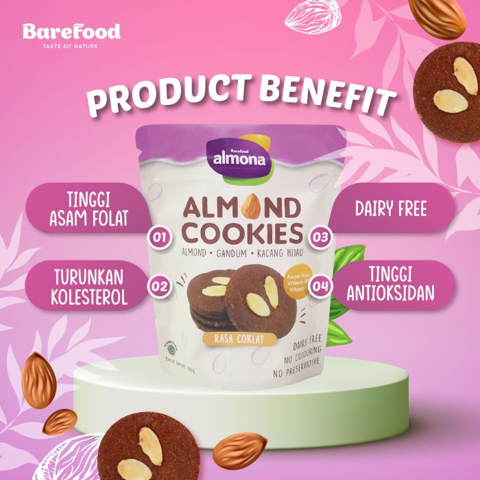 ALMONA Almond Cookies Snack Sehat Cemilan Vegan Friendly