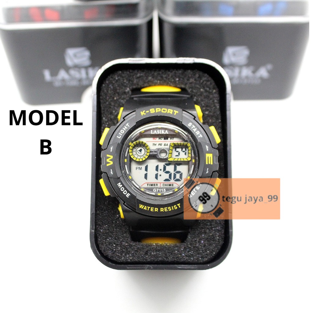 Lasika Original Jam Tangan Anak Laki-Laki Remaja Digital Anti Air Rubber Strap Terbaru GL1138