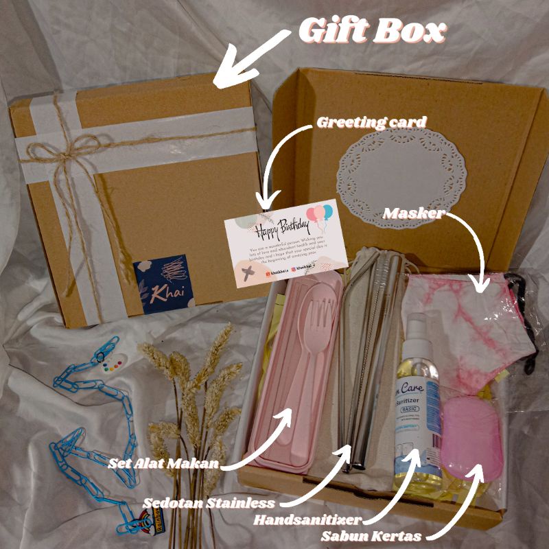 

HAMPERS GIFT BOX KADO NEW NORMAL STARTERPACK MURAH ULANG TAHUN WISUDA