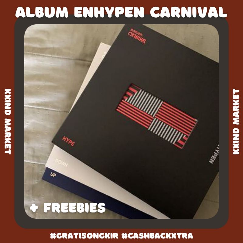 Album Enhypen Border Carnival Down Hype Up / album only enhypen / album Border / photocard enhypen