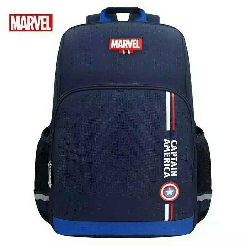 AS Ransel Anak Terbaik Marvel Backpack Karakter Logo spiderman captain america ada saku laptop BISA COD