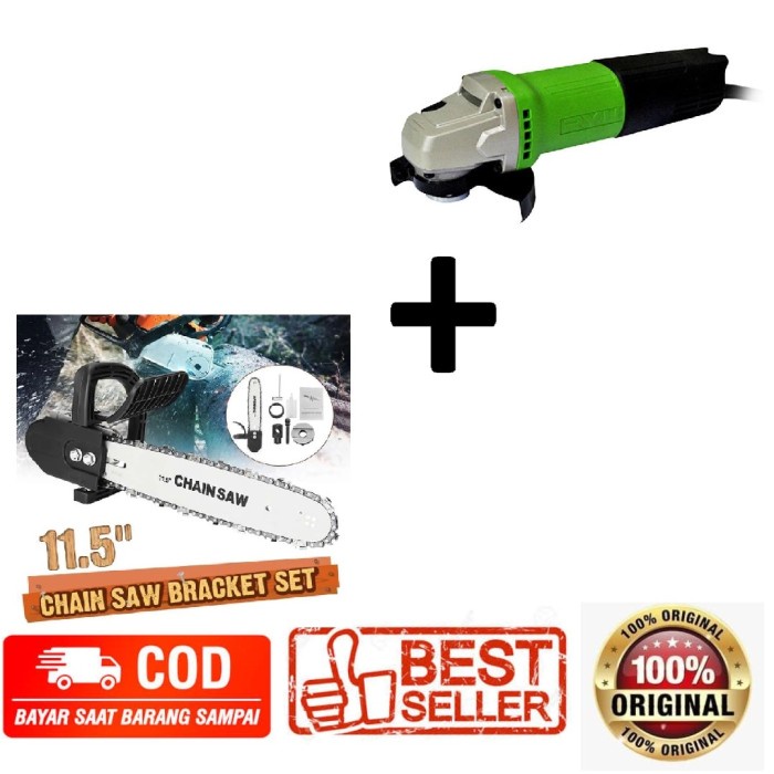 Mesin Gergaji Mini Set - Adaptor Chain Saw Gurinda 12 INCH - Senso Potong Kayu Mini Set Gerinda