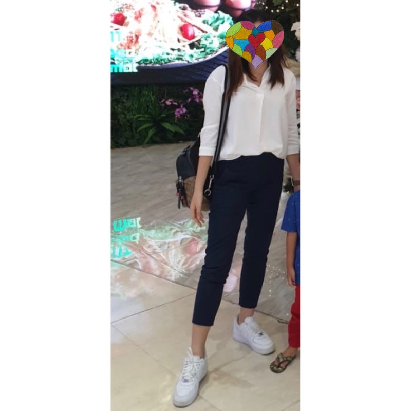 [preloved] celana wanita uniqlo size s ezy pants satin ankle