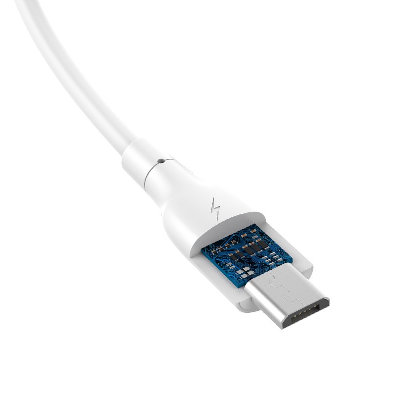Charger USB Kabel Iphone/Micro/Type-C 2.4A Fast Charging RTC-N08 Putih 100CM RECCI