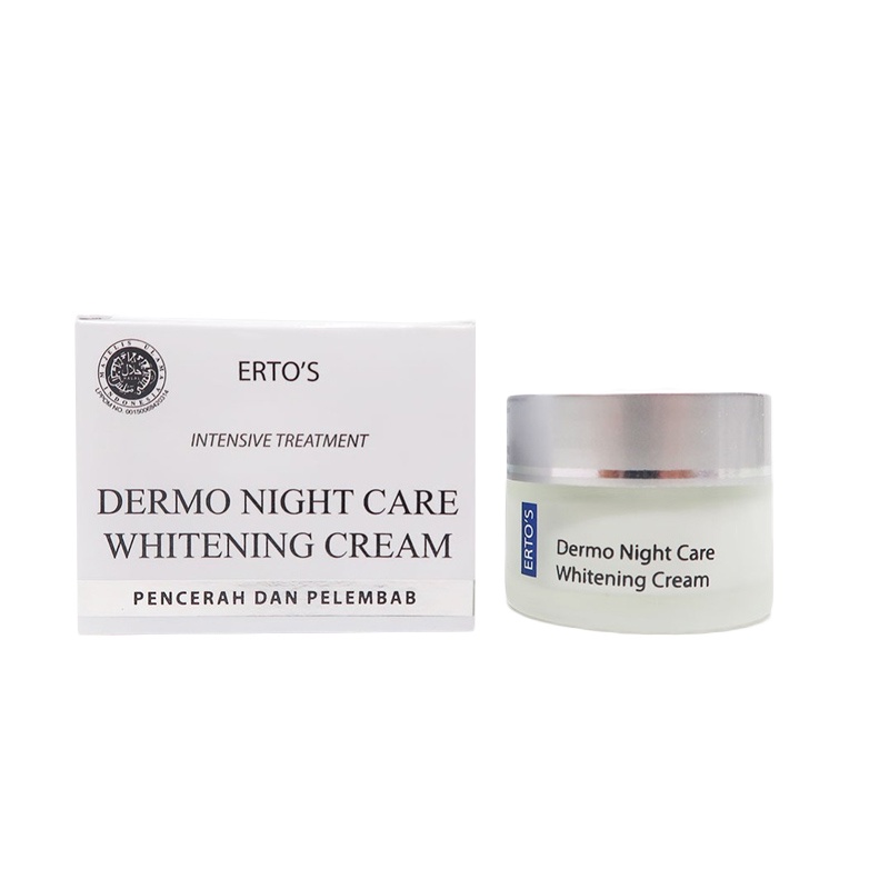 Ertos Night Cream Whitening Original Cream Malam Pemutih Wajah Muka Glowing 100% Original BPOM