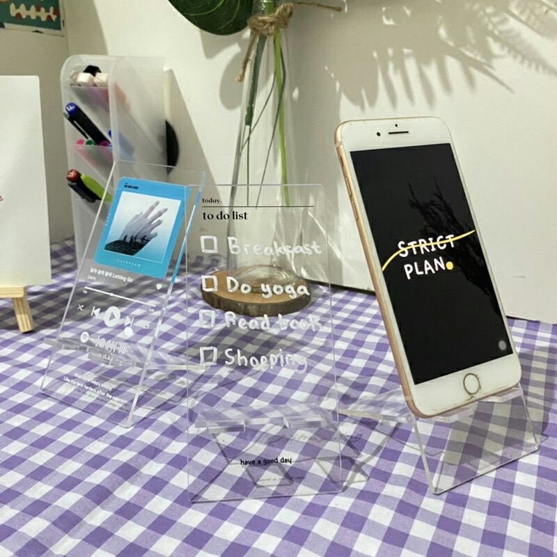 

Stand hp acrylic akrilik free custom nama tulisan to do list planner spotify