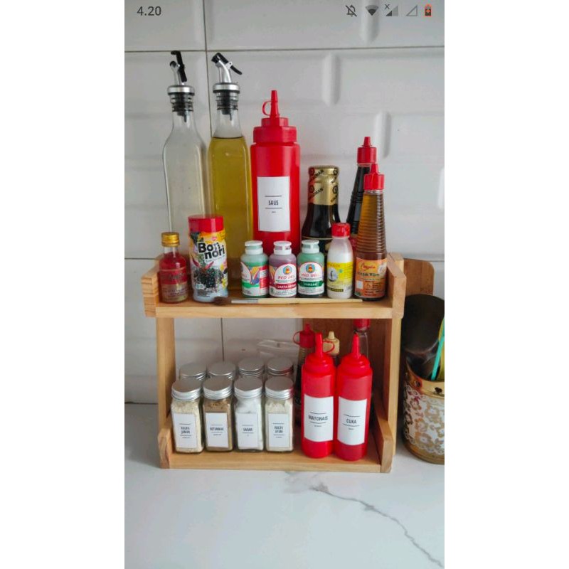 RAK BUMBU DAPUR KAYU JATI BELANDA