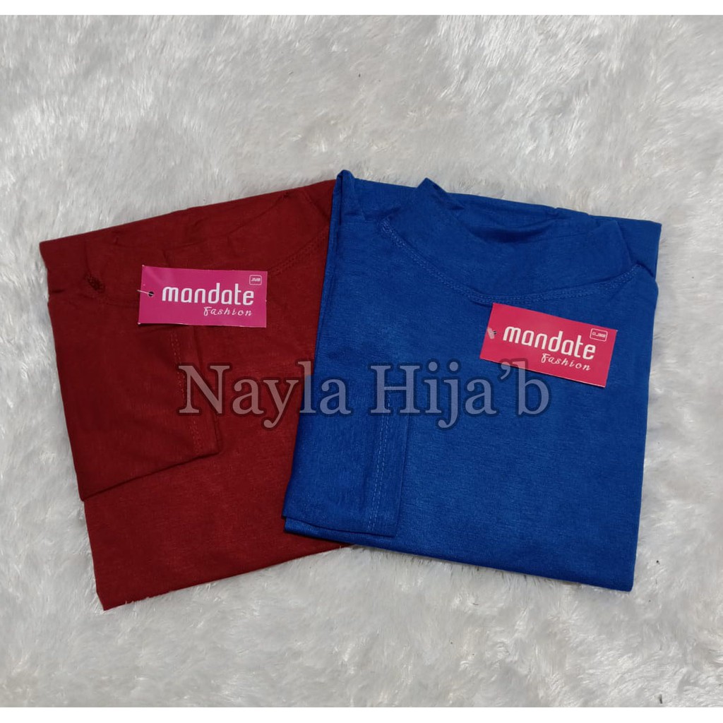 Baju Manset Mandate Kerah Size L,XL Manset Baju Kaos Mandate Pakai Kerah Termurah Nayla Hija'b