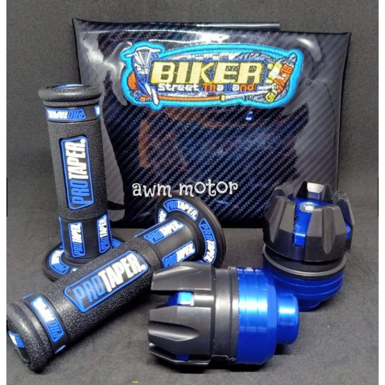 Paket Sarung Jok Kulit Jok Karbon Biker Plus Handgrip New Protaper Plus Jalu As Roda Depan Universal