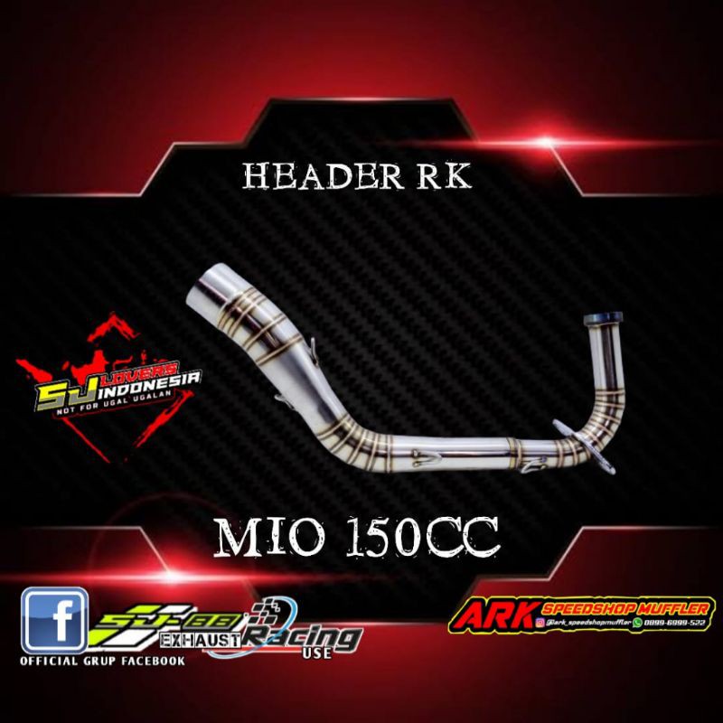header leheran knalpot mio road race 150cc original sj88