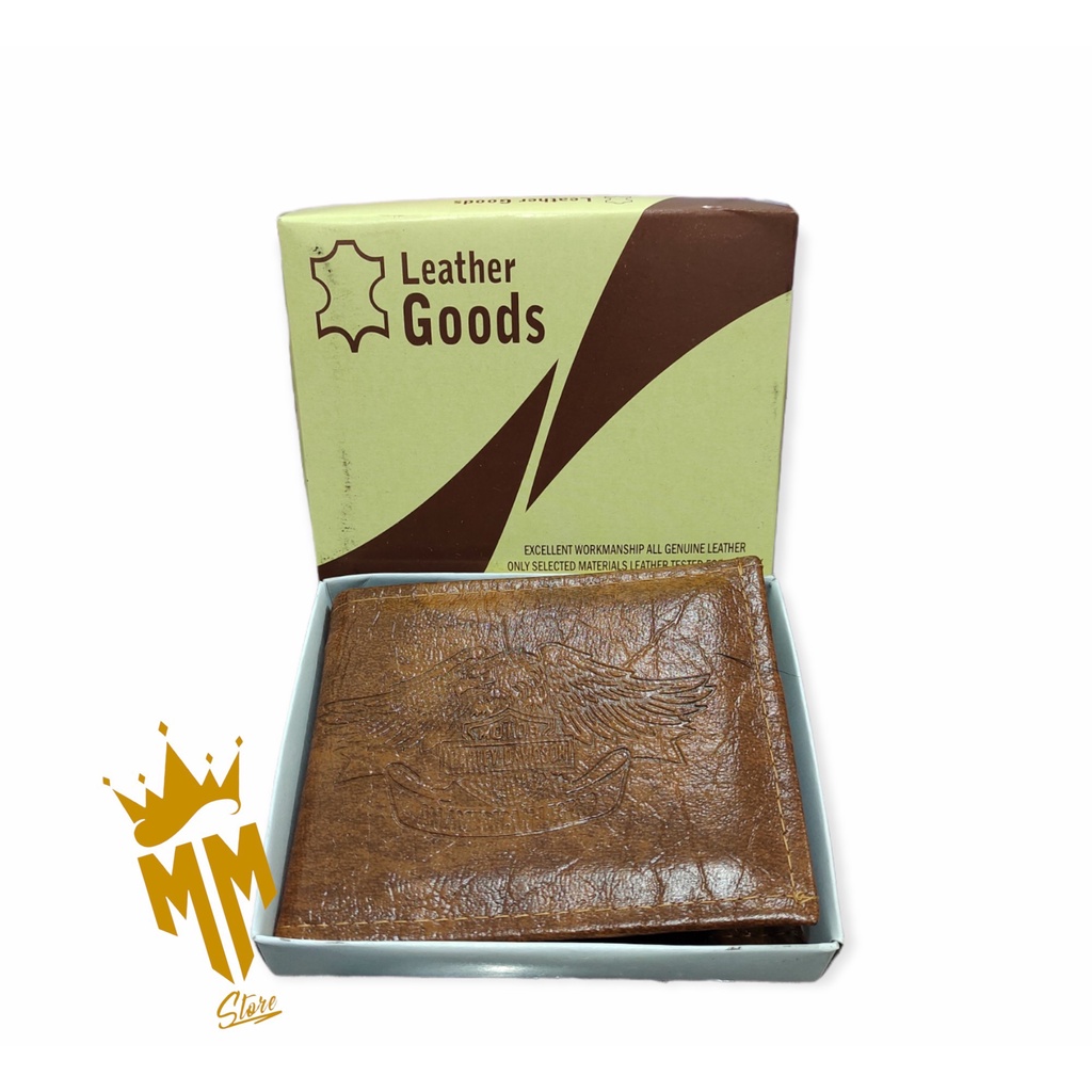 Dompet Pria HD murah Kulit sintetik Asli Original Dompet dua Lipat Cowok Branded Exclusive