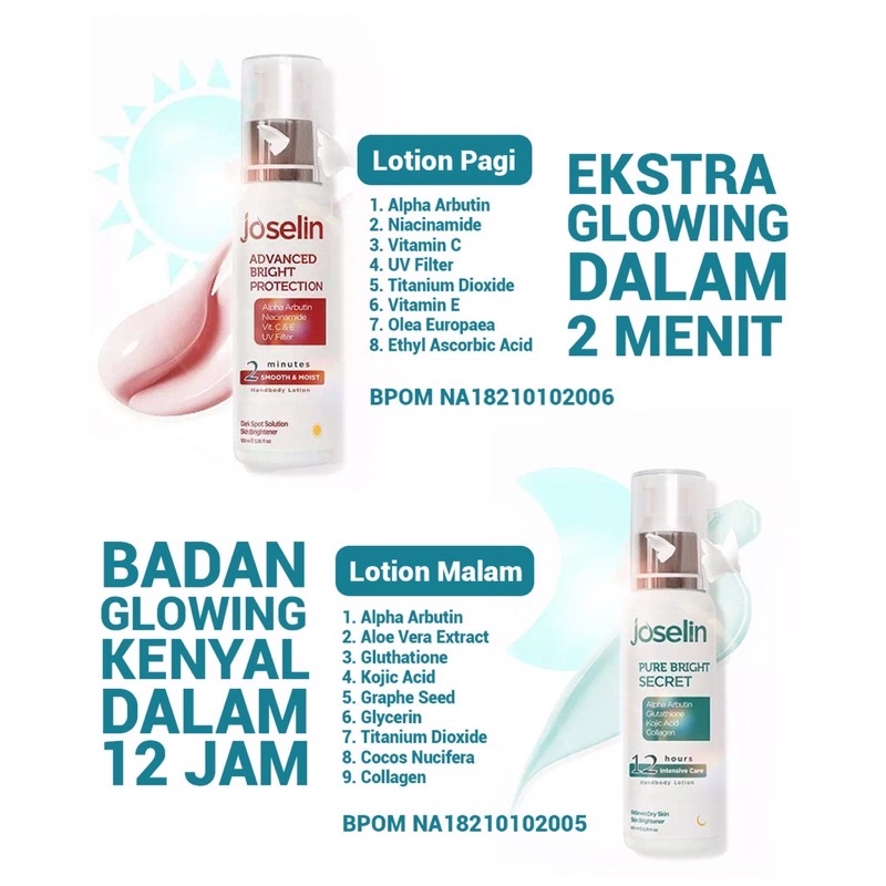 Body Lotion Pencerah JOSELIN Ultra Whitening Protect & Moist Lotion Bundle (isi 2pcs) Bodylotion Pen