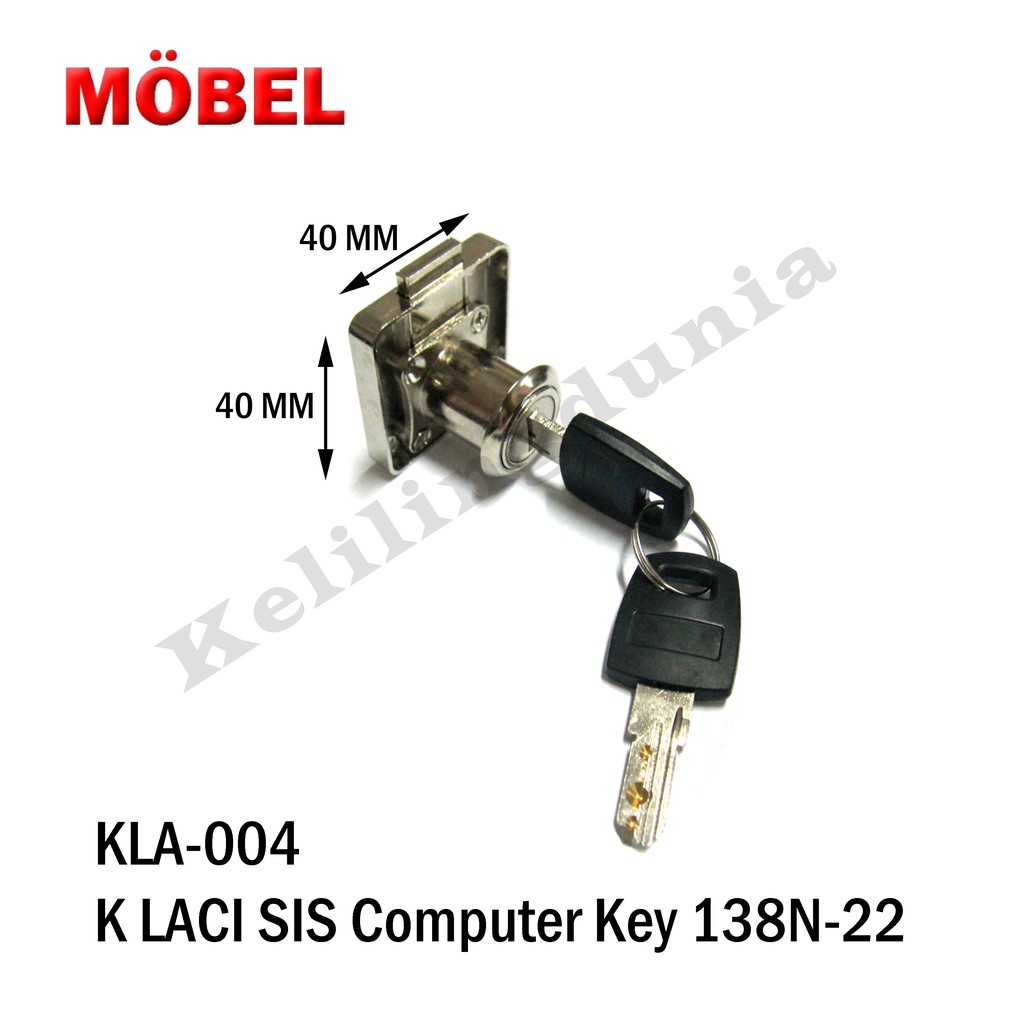 Kunci Laci Lemari 138-22mm Merek SIS Symo 3000 Hafele Ada MASTER KEY