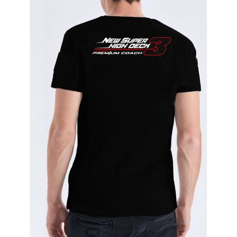 Kaos Tshirt PriaJet Bus 3 Hitam Distro Lengan Pendek Motif Sablon Bergambar Keren Baju Kaos Driver Muda bus/