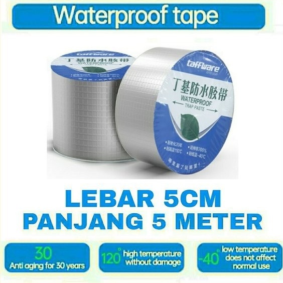 [WS] Lakban Super Kuat - Lakban Anti Bocor Anti Air Aluminium Foil Butyl 5m x 5cm