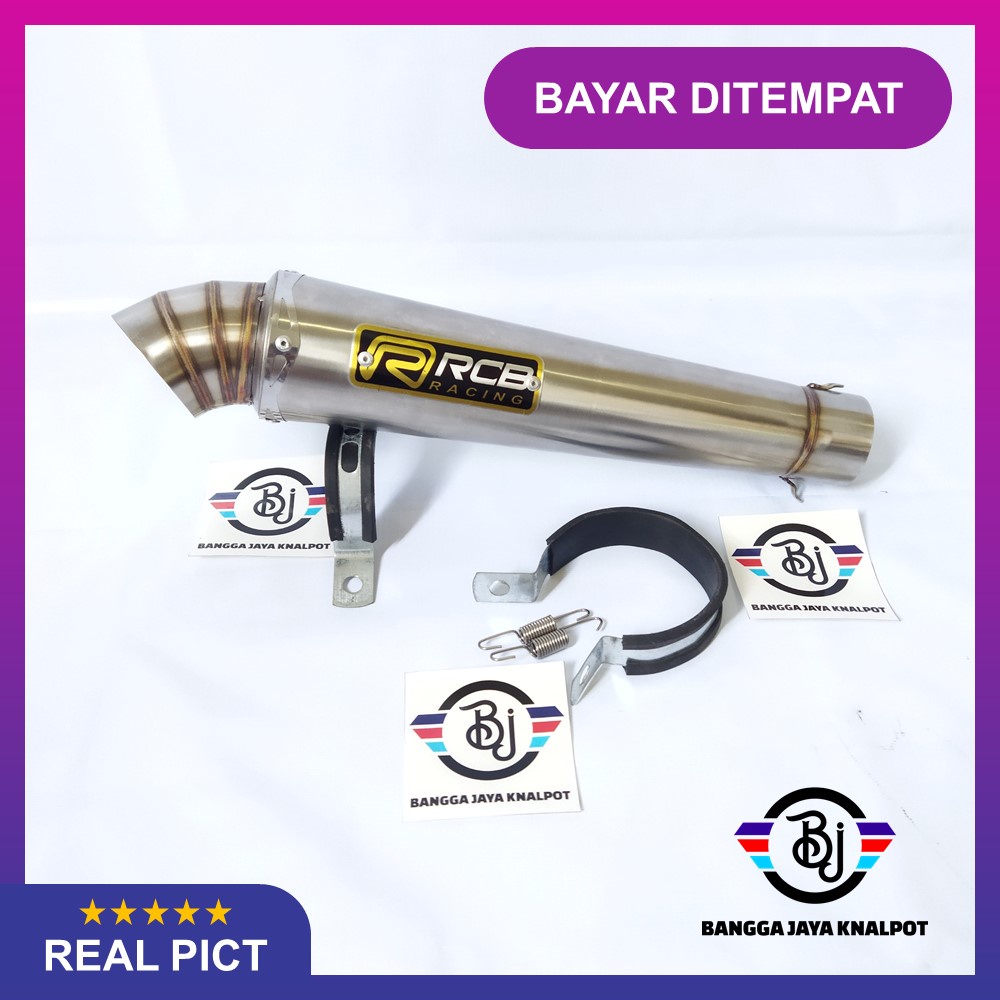 Silincer Slincer Silencer Slenser Selenser Knalpot Racing Rcb Dm 50mm vixion Satria Fu Sonic 150R MX