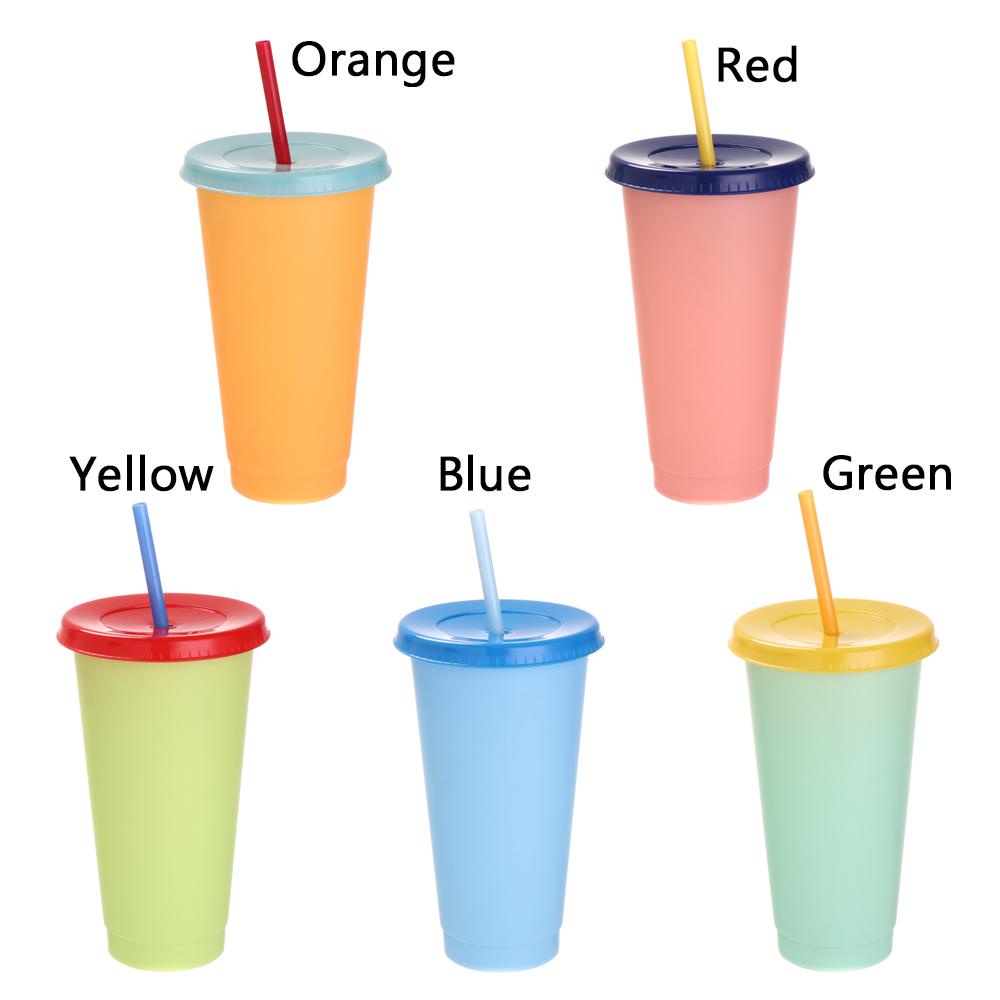 Populer Drink Ware New Cangkir Plastik Perubahan Warna Portable