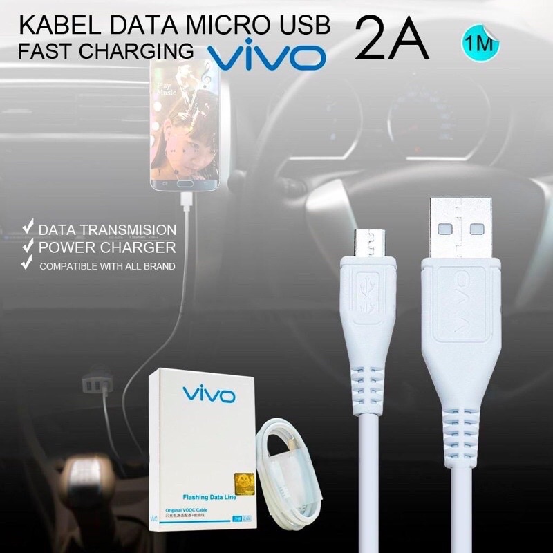 Kabel Data Original Vivo Micro USB Qualcomm 3.0 Quick Charger Ori