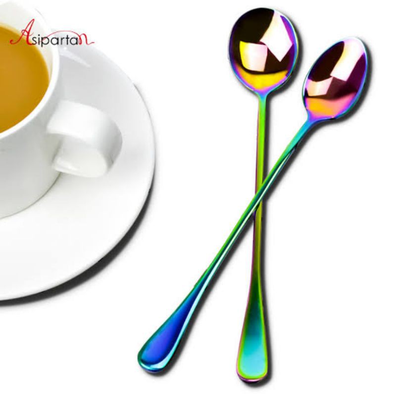 SENDOK TEH KOPI RAINBOW / SPOON TEA COFFEE RAINBOW MODEL BULAT