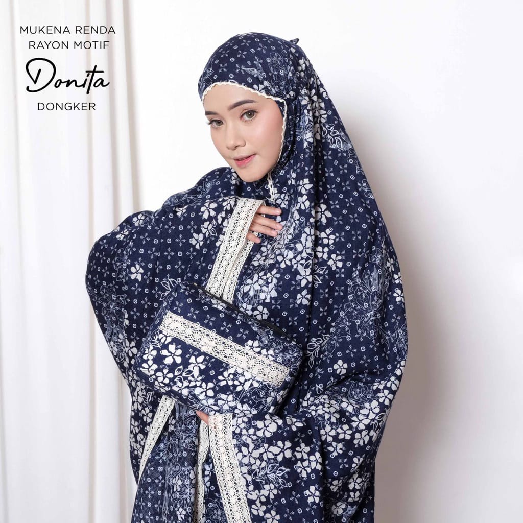 Mukenah TERBARU MUKENA DEWASA MOTIF RAYON RENDA MAYANG DONITA fashion wanita muslimah TERKINI lebara