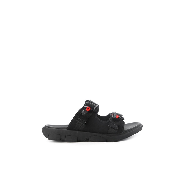 SANDAL SLIDE OBERMAIN PRIA ORIGINAL CASUAL OUTDOOR BRANDED HITAM OM16