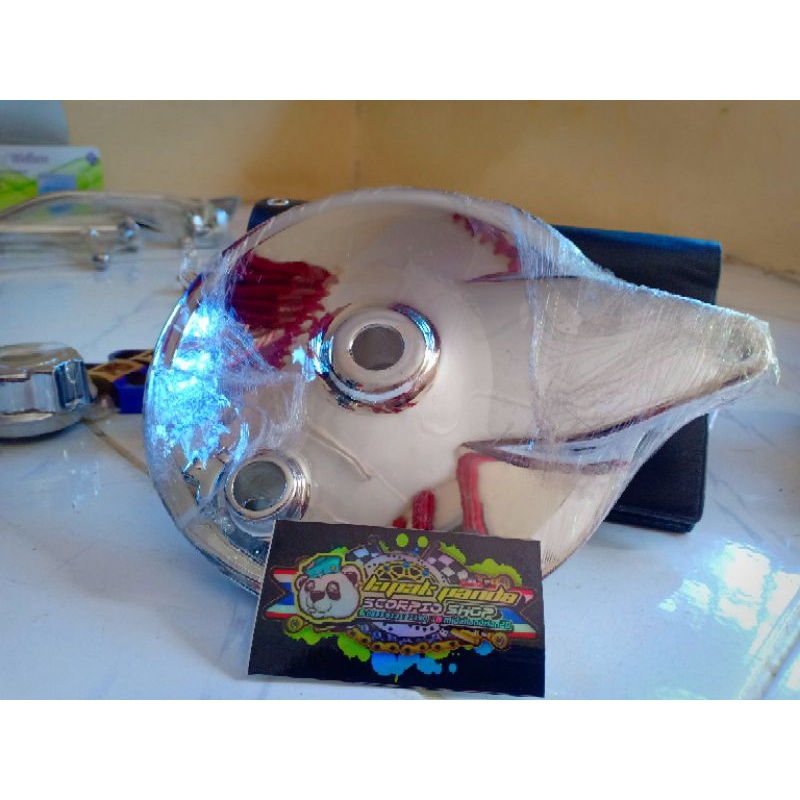 tutup tromol atau panel tromol PNP scorpio,RX-King dan Vixion crome