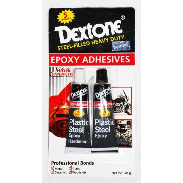 

lem epoxy plastic steel 5 menit merk dextone 48 gram