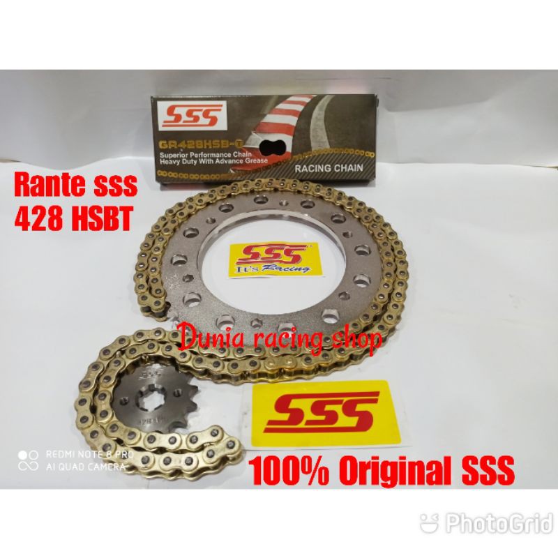 Gear set SSS Gir set SSS 428 KLX 150 WR 155 CRF 150 DTRACKER 150 Rante SSS HSBT gold