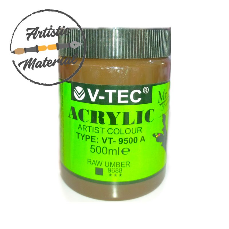 

V-tec Acrylic Color VT-9500 500 ml Raw Umber