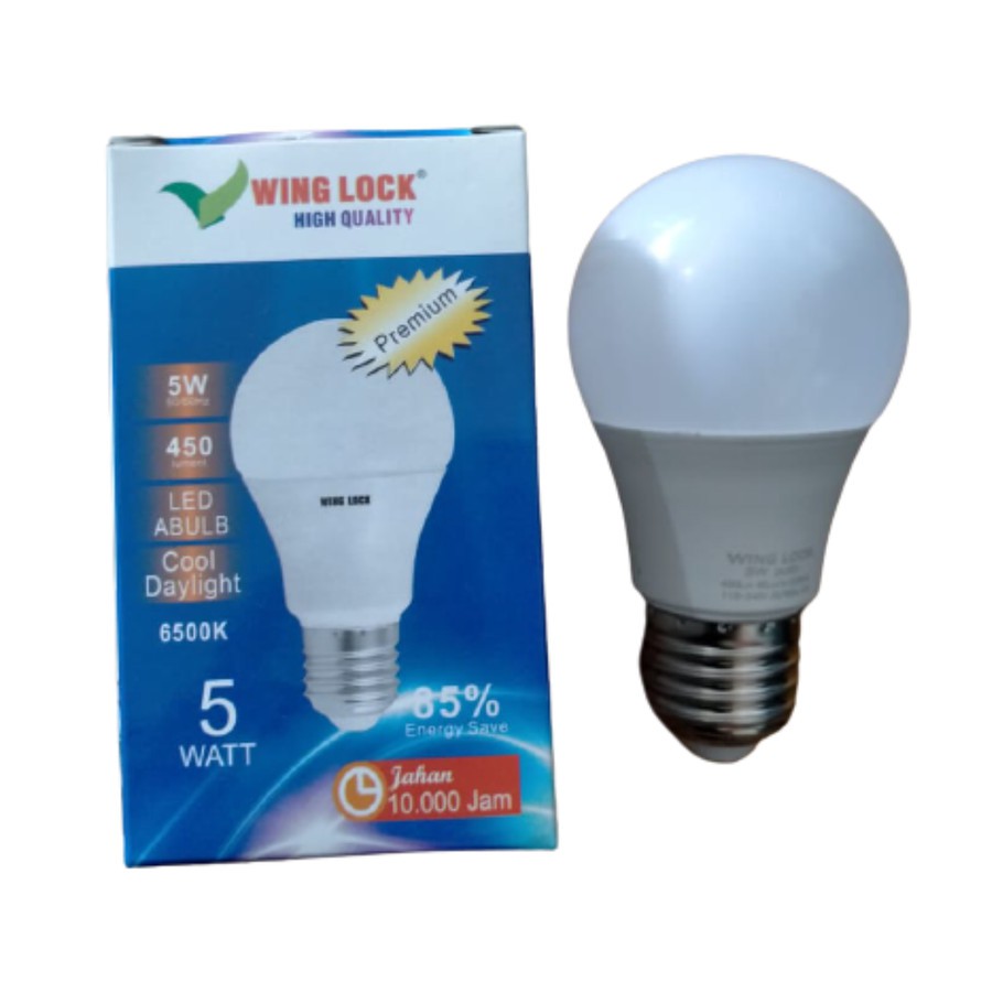 LAMPU LED WING LOCK 5 WATT PREMIUM BOHLAM LED GARANSI 1 TAHUN