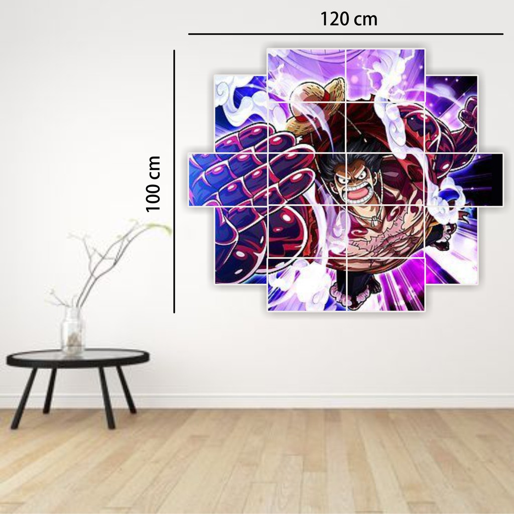 Poster Kayu Puzzle Satu Set Gear Fourth Luffy