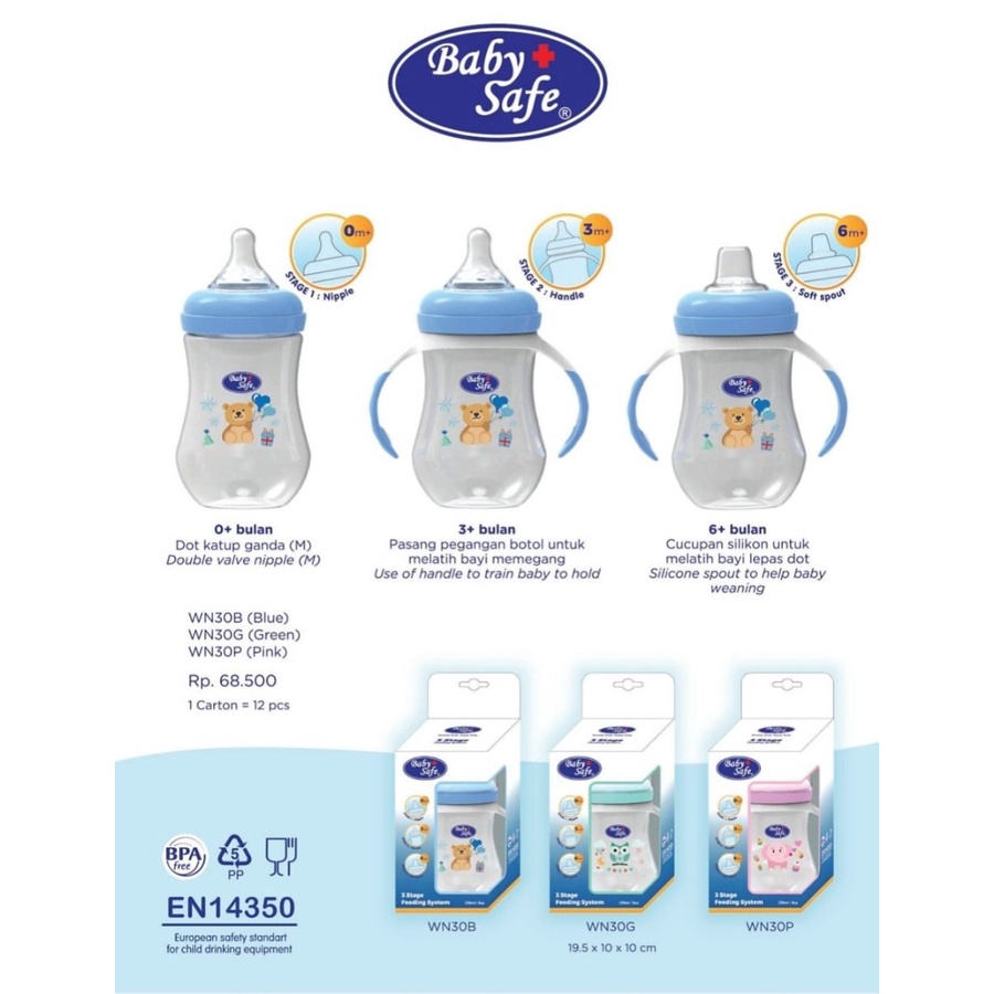 BABY SAFE BOOTTLE 3 STAGE 250ML / P12WN30