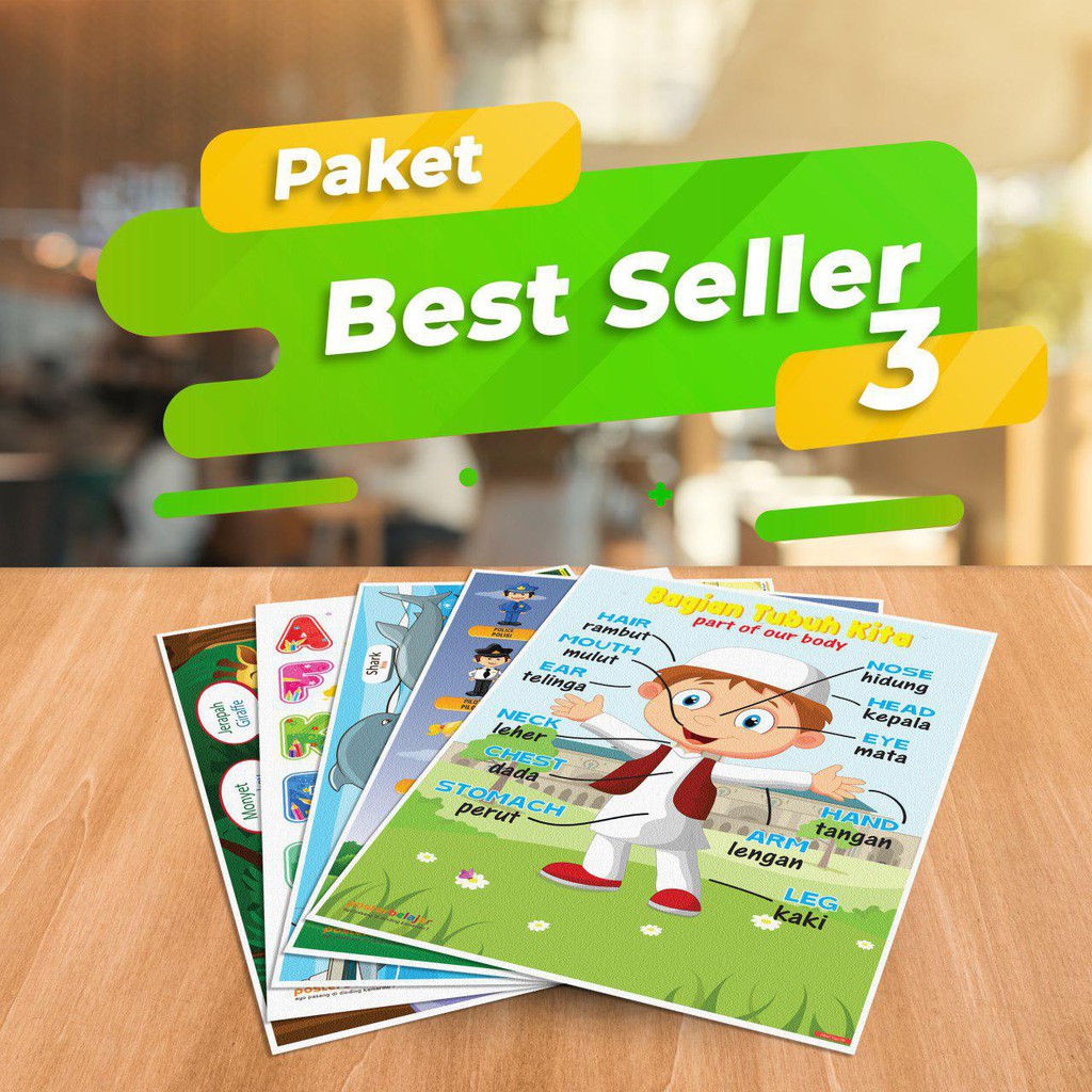 PAKET 3 POSBEL BEST SELLER Poster Pendidikan untuk  Anak 