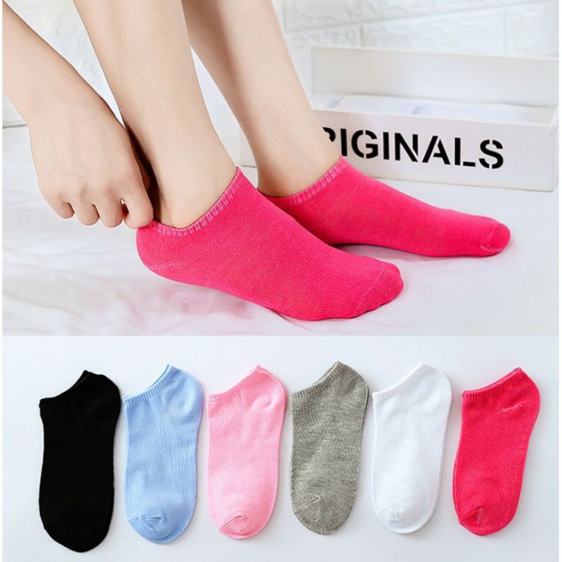 Kaos Kaki Motif Wanita Pria Korea Ankle Cute Semata Short Socks Kaoskaki Warna Polos  Wanita Murah K
