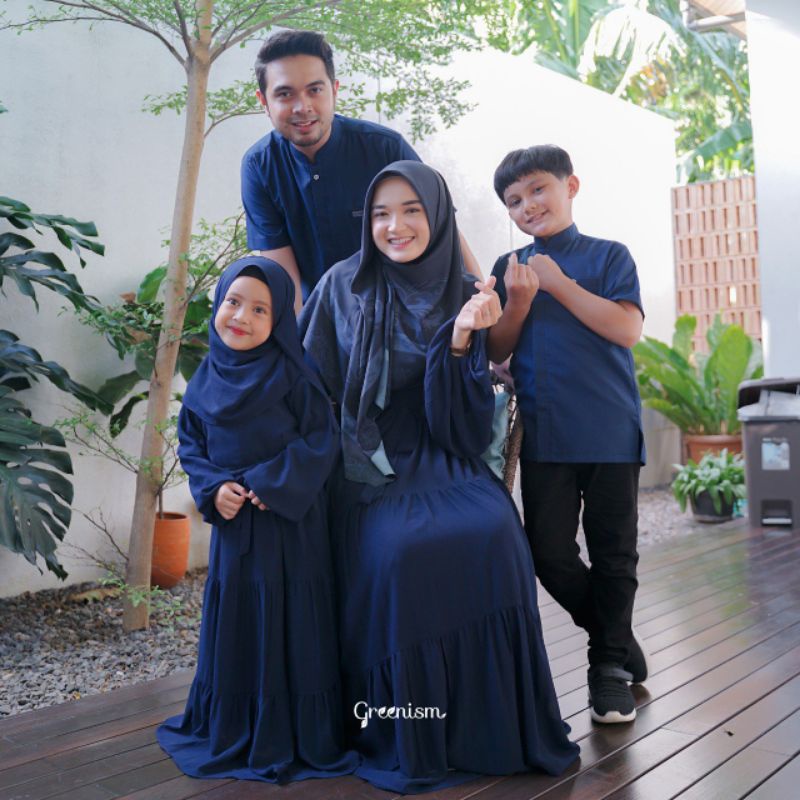 Ihsan Koko Ayah Lengan Pendek Sarimbit Polos Greenism 2022 (PO)