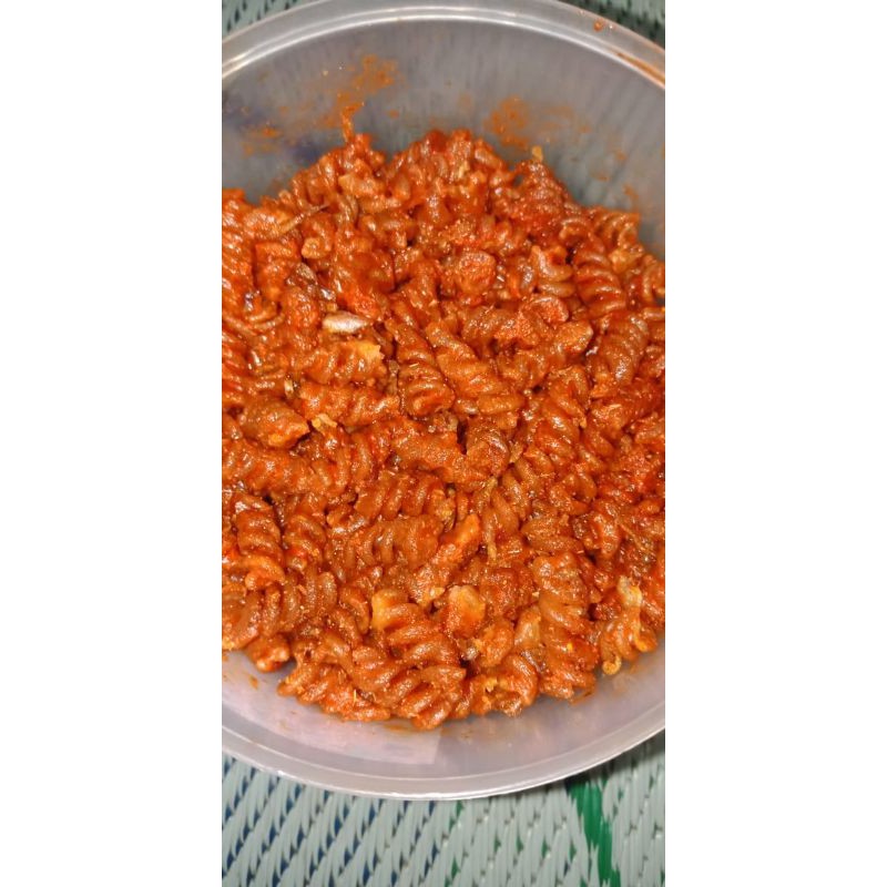 

toples makaroni untir balado pedas manis