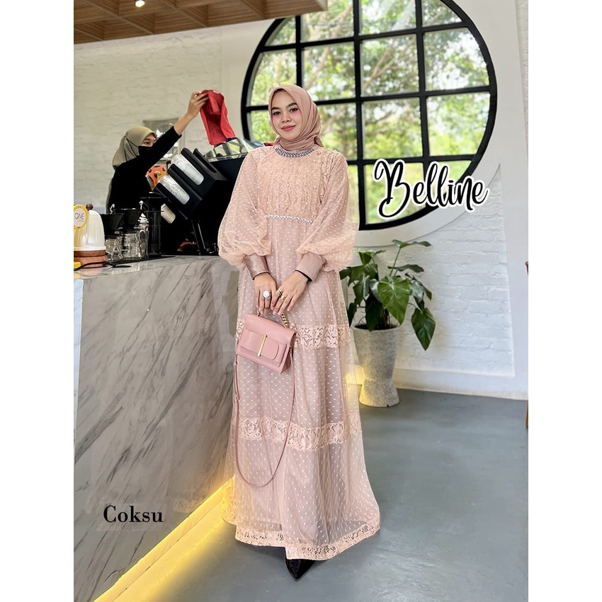 GAMIS PESTA NIKAHAN BELLINE DRESS MUSLIM BRUKAT