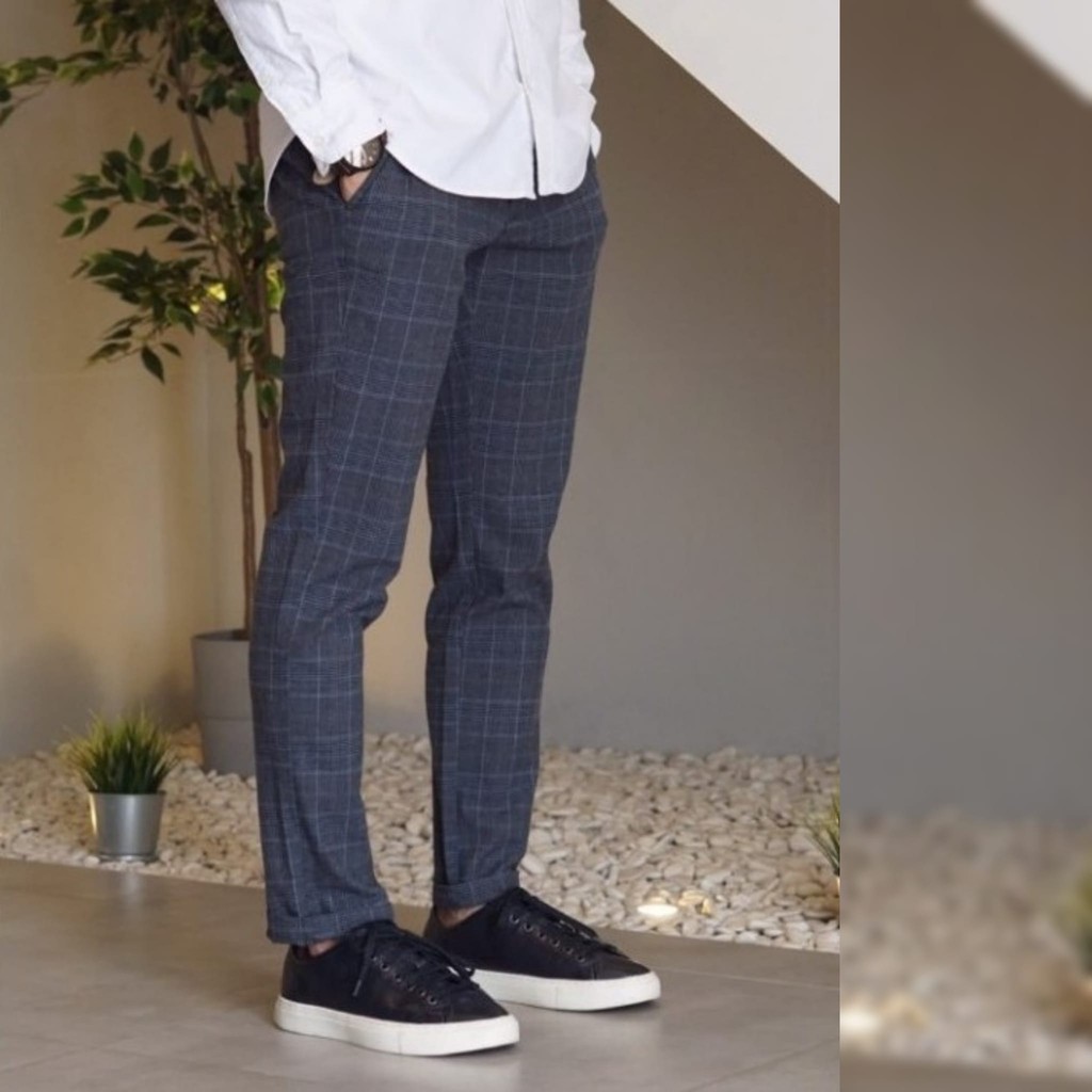 ON Tartan  Pants  SLIM FIT ORIGINAL Celana  Casual Pria  ORI 