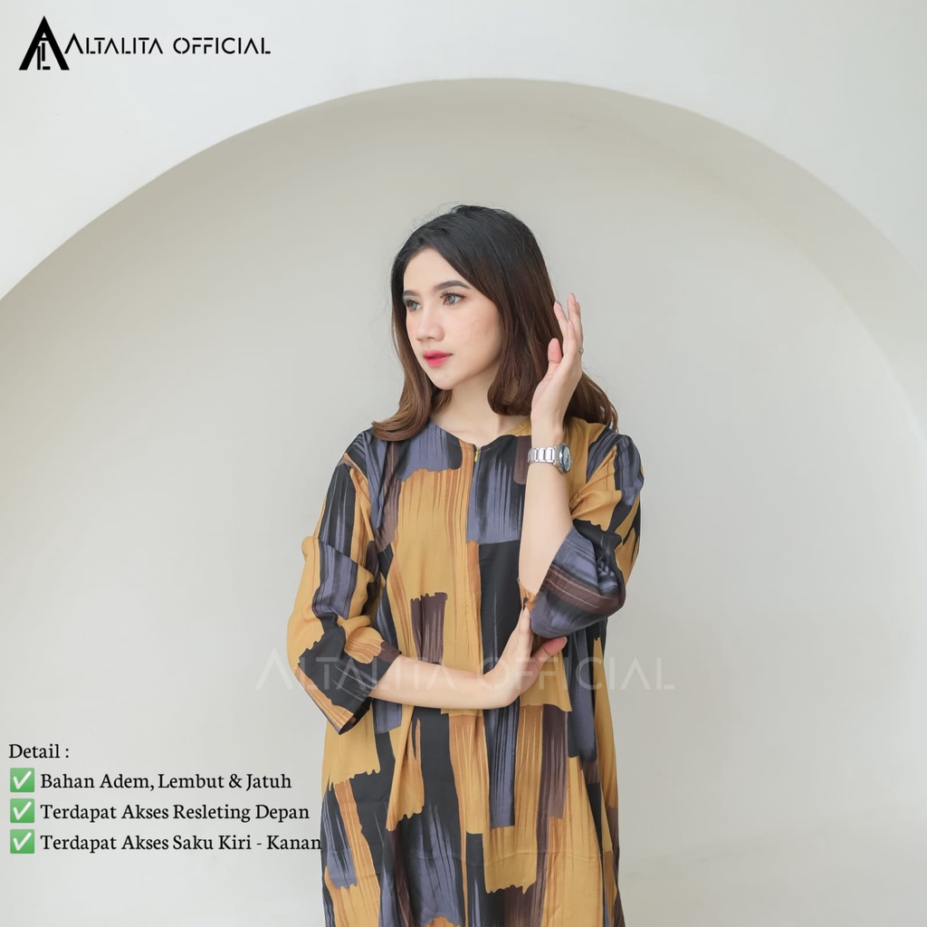 Long Daster Gamis Rayon Busui Semata Kaki Motif Viral Kekinian Murah | Homedress Daster Adem Terbaru Lengan 3/4 | Longdress Daster Panjang Busui Best Seller Non Ruffle