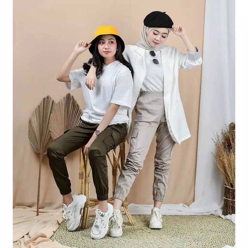 Celana baggy pants cargo wanita terbaru